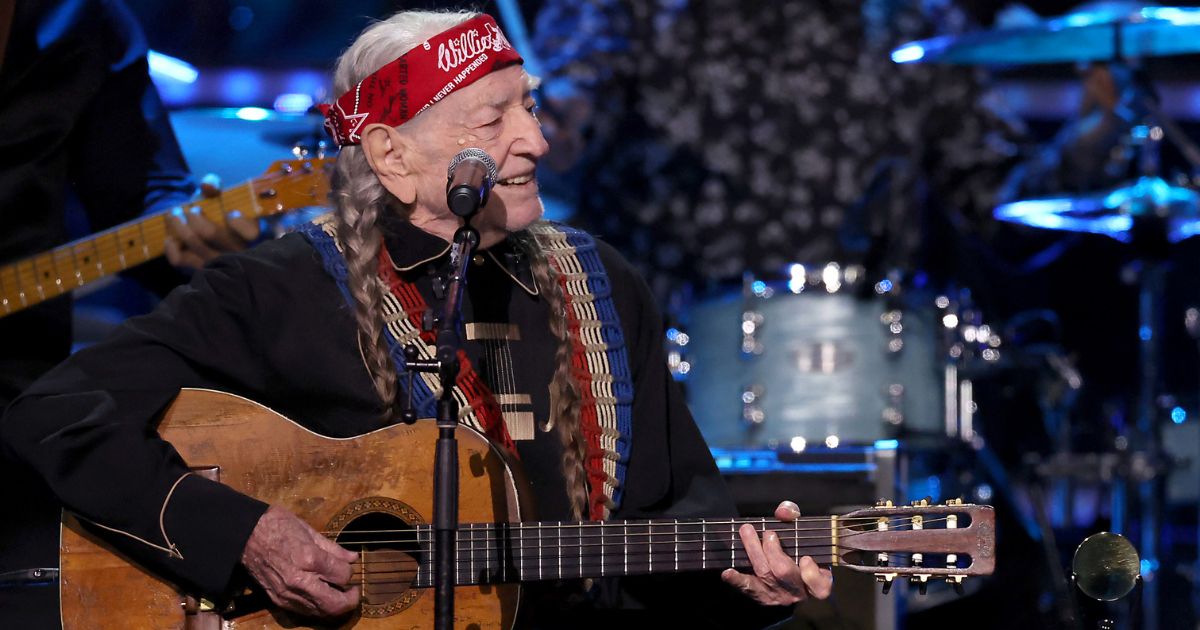 Willie Nelson performs onstage during the 38th Annual Rock & Roll Hall Of Fame Induction Ceremony in New York City on Nov. 3. Before a show in Seattle, Washington, on Tuesday Nelson's son was robbed of his equipment.