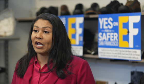 San Francisco Mayor London Breed speaks at a news conference at the Footprint retail store in San Francisco on Jan. 25.