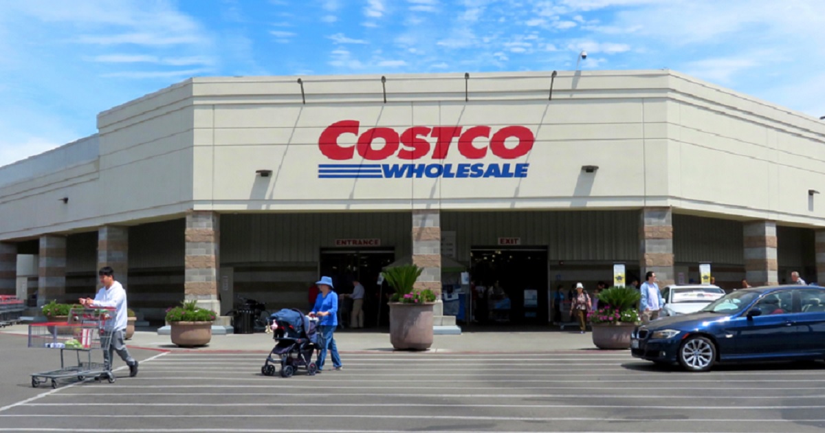 Shoppers are pictured in a 2019 file photo outside a Costco in San Leandro, California.