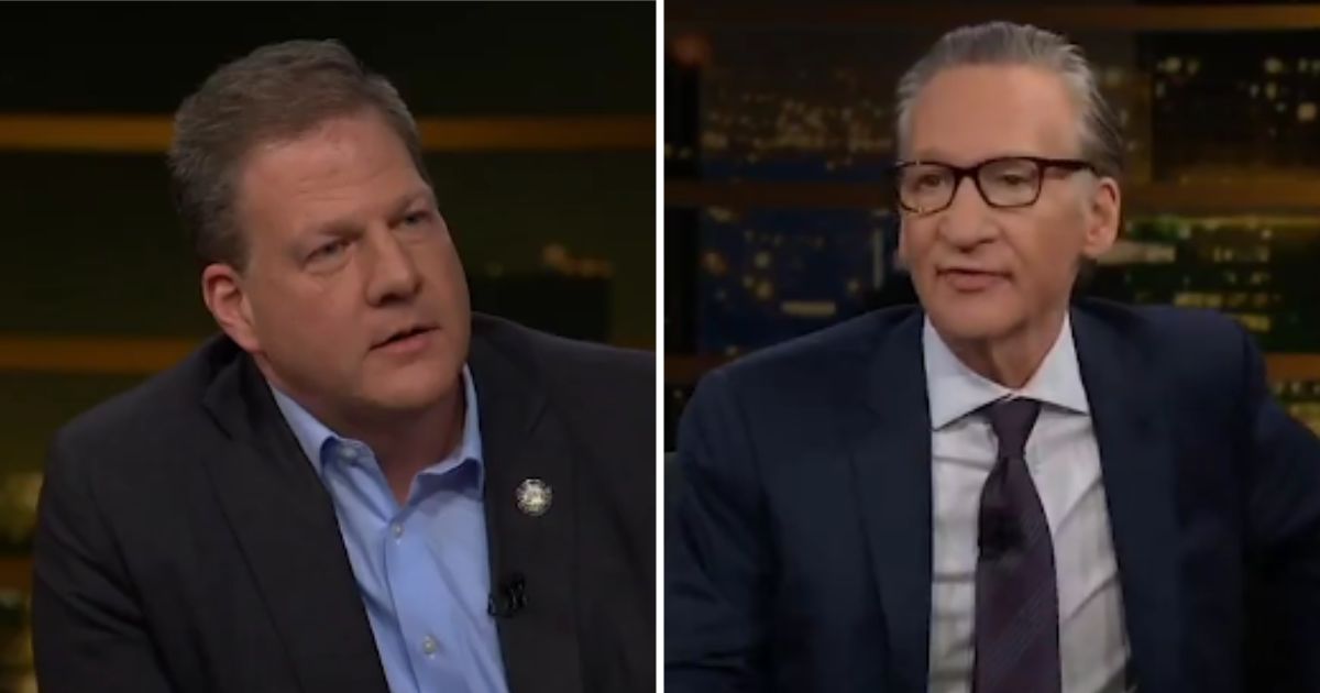 New Hampshire Gov. Chris Sununu, left, appears on "Real Time with Bill Maher" on Friday.