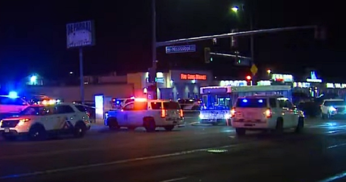 The scene of the bus shooting in Denver Jan. 27 that left a 60-year-old man dead.