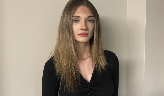 Cameron Vaughan, 18, poses for a photo on Nov. 8, 2023, in Chicago. Vaughan told The Associated Press that she was “completely shocked” when Adams County (Illinois) Judge Robert Adrian threw out the conviction for the man who was found guilty of sexually assaulting her in 2021.