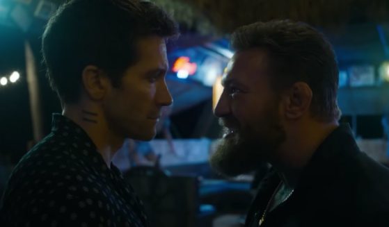 This YouTube screen shot shows actor Jake Gyllenhaal and UFC fighter Conor McGregor in the 'Road House' reboot.