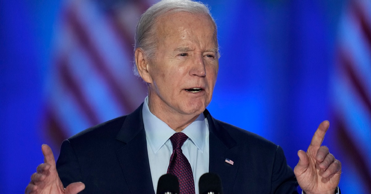 President Joe Biden speaks at a campaign event Sunday in Las Vegas.