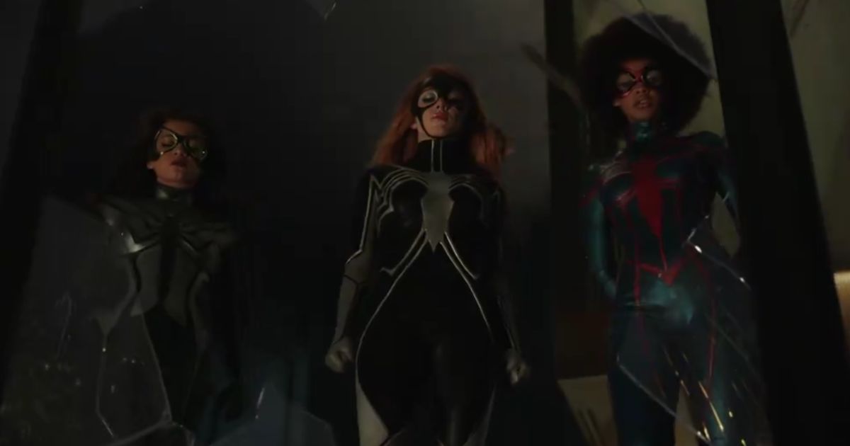Three characters from the upcoming film "Madame Web."