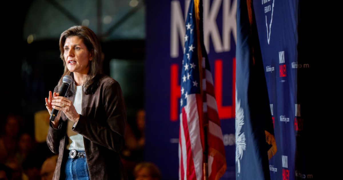 Nikki Haley speaks during a campaign rally on Monday in Spartanburg, South Carolina.