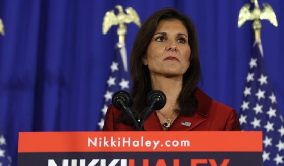 Former United Nations Ambassador and former South Carolina Gov. NikkiRepublican speaks during her primary election night trouncing at the hands of former President Donald Trump in the Republican South Carolina primary on Saturday.