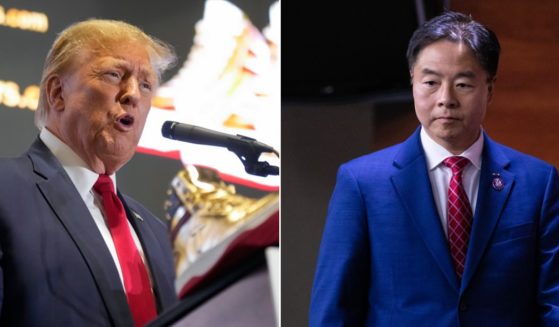 Former President Donald Trump, left, pictured in a speech in Philadelphia on Saturday, and Democratic Rep. Ted Lieu of California, in an October file photo from the Capitol.