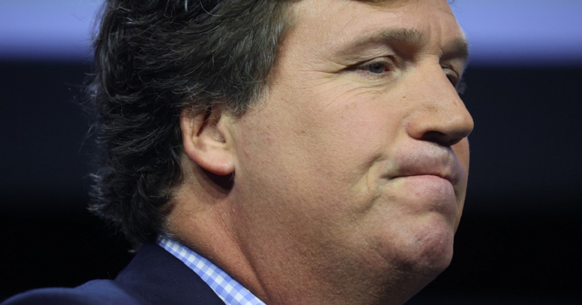 Former Fox News host Tucker Carlson is pictured in a July file photo from the Family Leadership Summit in Des Moines, Iowa.
