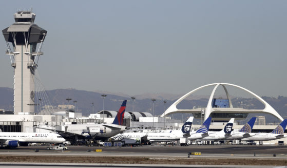 Airplanes sit on the tarmac at Los Angeles International Airport in a file photo from November 2013.