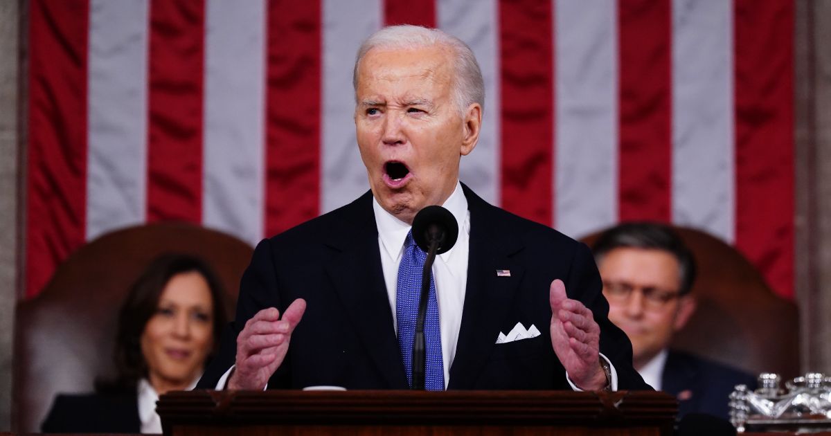 President Joe Biden delivers the annual State of the Union address before a joint session of Congress in the House chamber at the Capitol in Washington on Thursday.