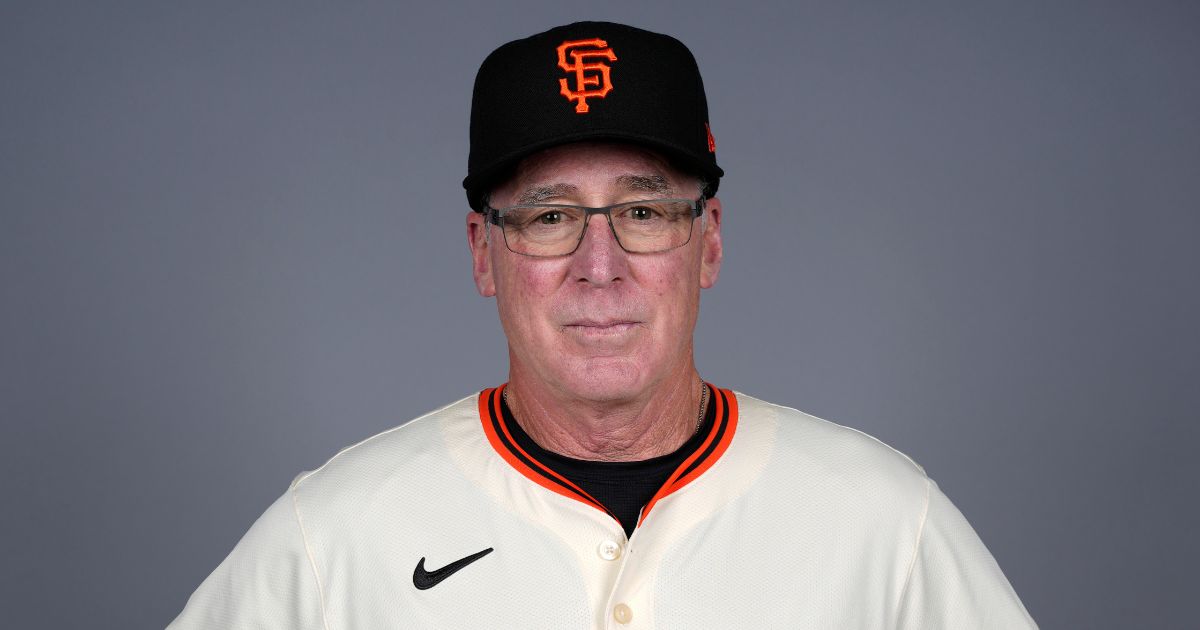 This is a 2024 photo of manager Bob Melvin of the San Francisco Giants in uniform.