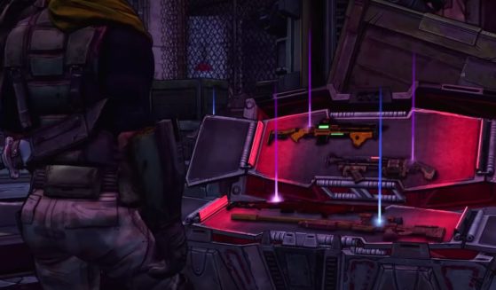 A shot of gameplay from the hit game "Borderlands."