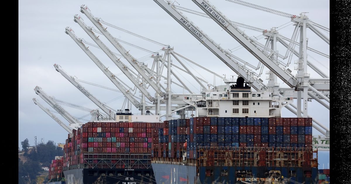 Shipping cranes stand ready at California's Port of Oakland in a file photo from June 2023.