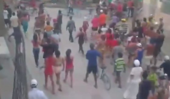 On Sunday, protesters took to the streets in Bayamo, Cuba.