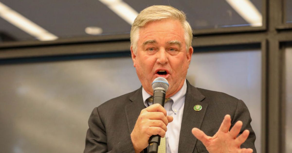 Democratic Rep. David J. Trone of Maryland is seen in a file photo delivering remarks during the National Second Chance Townhall at Martin Luther King Jr. Memorial Library on April 24, 2023 in Washington, D.C.