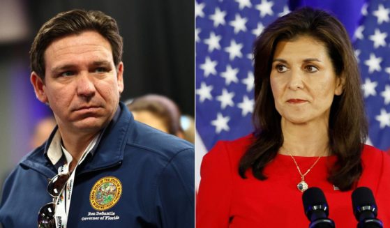 Florida Gov. Ron DeSantis, left, called out former South Carolina Gov. Nikki Haley, right, telling her she needs to honor the pledge she took going into the Republican primary and endorse former President Donald Trump.