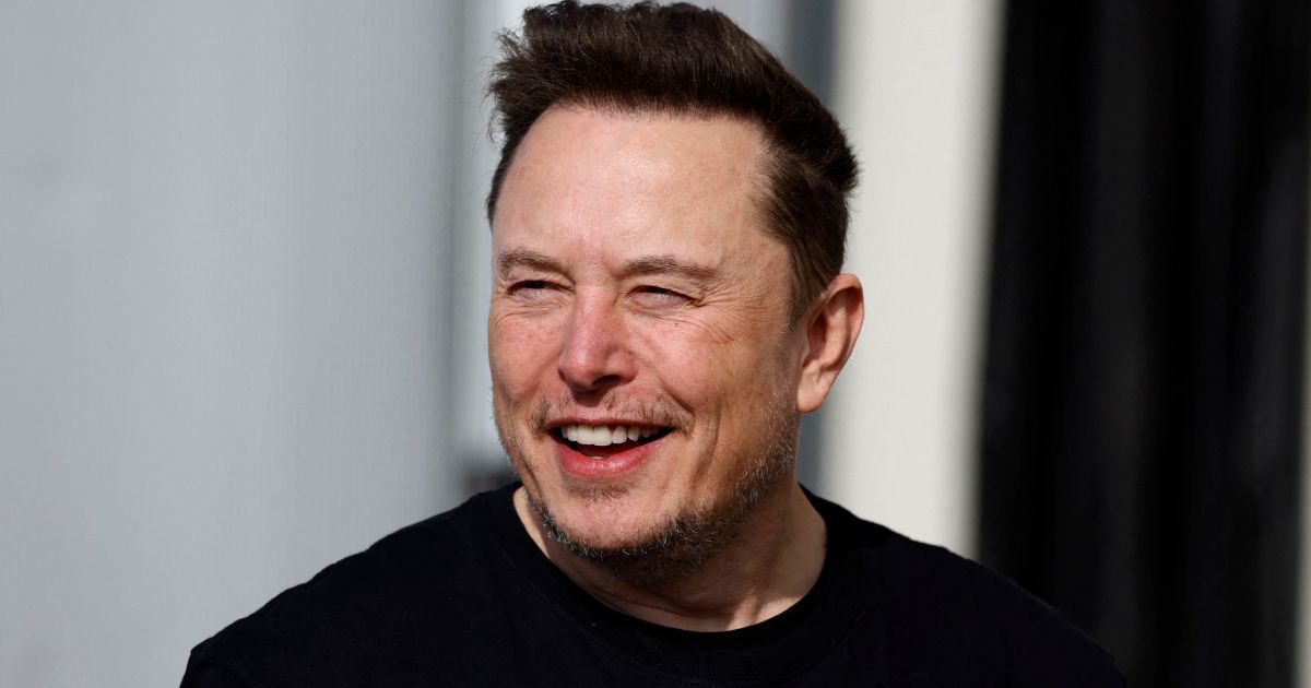 Tesla CEO Elon Musk is pictured during a visit at the company's electric car plant in Gruenheide, Germany, on Wednesday.