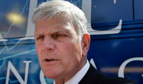 Evangelist Franklin Graham, seen in a 2016 file photo, chastised the media for its criticism of a photo shared by Catherine, Princess of Wales.