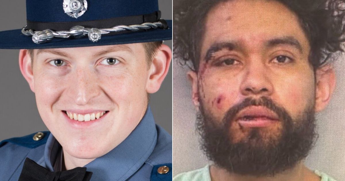 In Washington, State Patrol Trooper Christopher Gadd, left, was killed on Saturday when illegal immigrant Raul Benitez Santana allegedly drove into his patrol car.