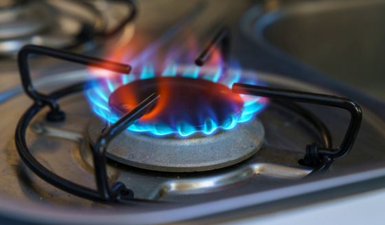 A gas stove is shown.