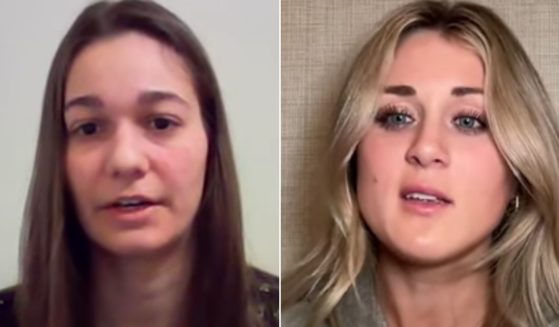 Swimmers Reka Gyorgy, left, and Riley Gaines are among the former college athletes who filed suit against the NCAA over their transgender policies.