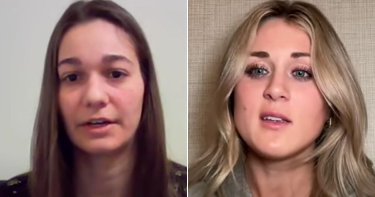 Swimmers Reka Gyorgy, left, and Riley Gaines are among the former college athletes who filed suit against the NCAA over their transgender policies.