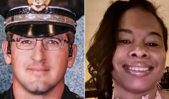 Authorities say there is a connection between the deaths of New Mexico State Police Patrolman Justin Hare, left, and Phonesia Machado-Fore, right, a paramedic from Marion County, South Carolina.
