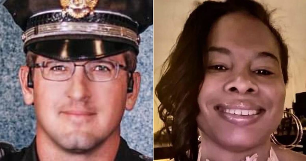 Authorities say there is a connection between the deaths of New Mexico State Police Patrolman Justin Hare, left, and Phonesia Machado-Fore, right, a paramedic from Marion County, South Carolina.