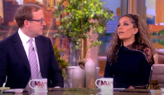 Co-host Sunny Hostin, right, said she wore funeral clothes to "The View."