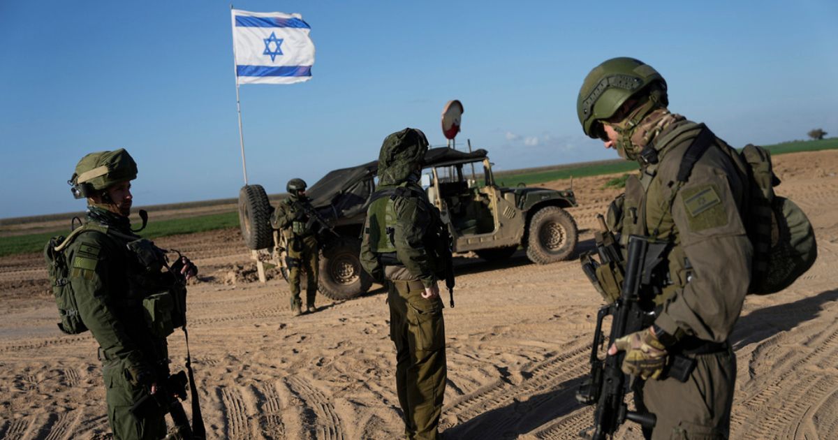 Israeli soldiers are seen near the Gaza Strip border in southern Israel, on March 4.