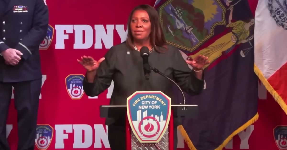 New York State Attorney General Letitia James is booed during an FDNY event.