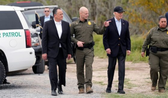 Joe Biden looking over the southern border