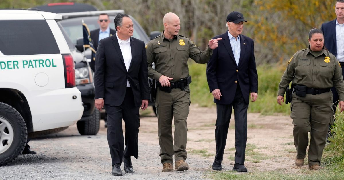Joe Biden looking over the southern border