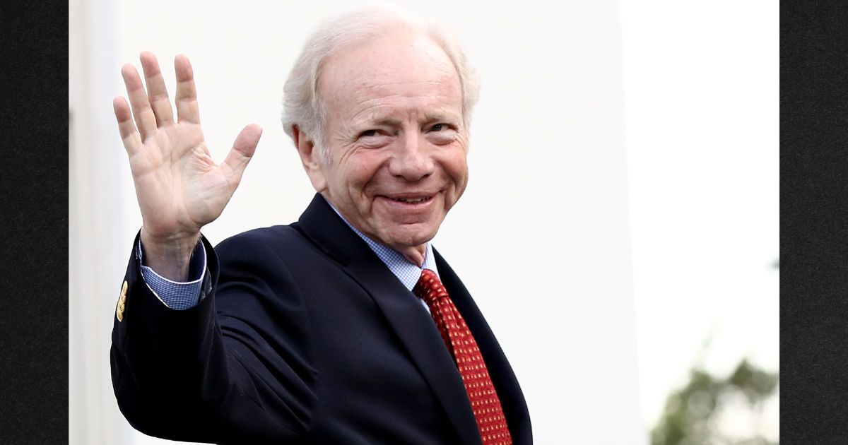 Former U.S. Sen. Joseph Lieberman is seen departing the White House after meeting with U.S. President Donald Trump May 17, 2017, in Washington, D.C..