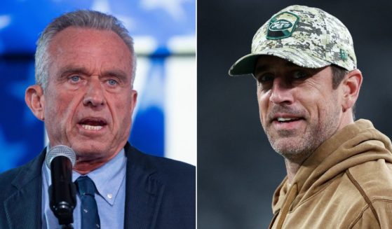 Robert F. Kennedy Jr., left, is considering Aaron Rodgers, right, to be his running mate in the presidential race.