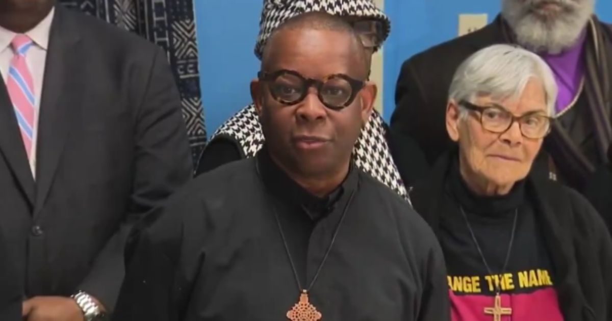 On Saturday, Rev. Kevin Peterson and other clergy members called on white churches to pay black churches reparations during a news conference organized by the Boston People’s Reparations Commission.