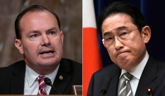 Sen. Mike Lee, left, blasted Japanese Prime Minister Fumio Kishida, right, and the country of Japan in a series of X posts over their treatment of U.S. Navy Lt. Ridge Alkonis after a medical emergency caused a fatal car crash in 2021.