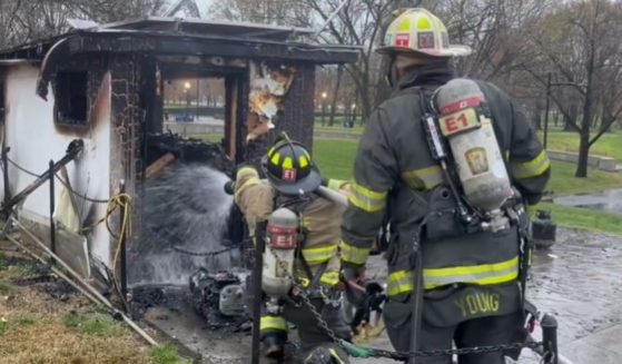 A fire broke out Thursday morning in a kiosk located near the Lincoln Memorial in Washington D.C.
