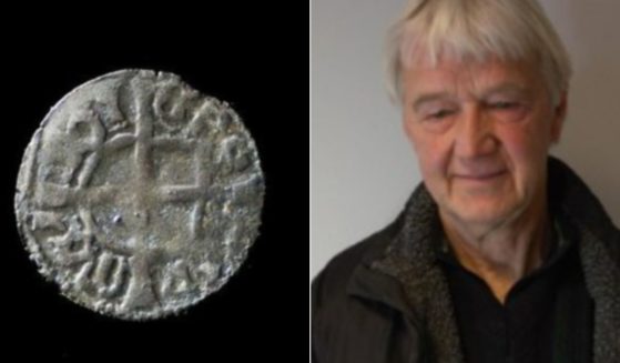 Jan Gunnar Fugelsnes, right, recently shared that he had found 14 silver coins under the Edøy Church in Norway in 1964. The coins have been dated and are believed to be from Medieval times.
