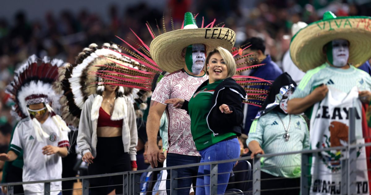 Mexico fans are seen in the stands prior to the CONCACAF Nations League Final between the United States and Mexico at AT&T Stadium in Arlington, Texas, on Sunday.