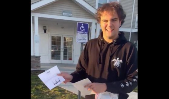 On Friday, Connecticut high school student Michael, who made news after ripping a tampon dispenser out of a boys bathroom in his school, received a signed MAGA hat and letter from former President Donald Trump.