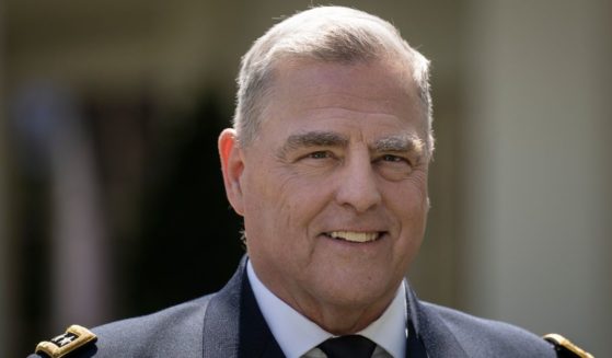 Gen. Mark Milley, then chairman of the Joint Chiefs of Staff, attends an event where President Joe Biden announced his intent to nominate Gen. Charles Q. Brown Jr. to serve as the next chairman of the Joint Chiefs of Staff in the Rose Garden of the White House in Washington on May 25.