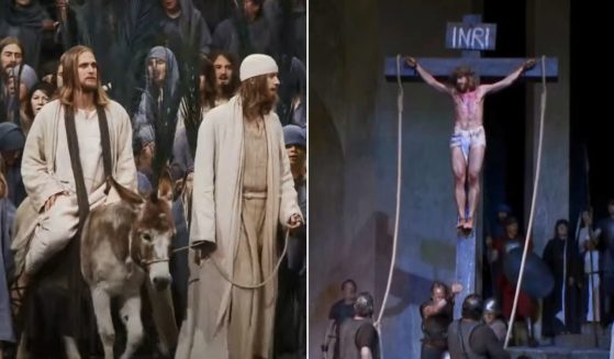The Oberammergau Passion Play is performed in the German town.
