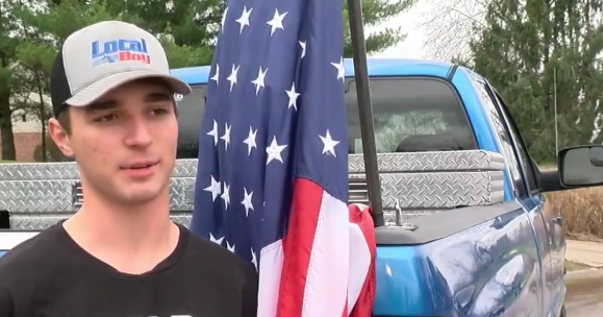 High school student Cameron Blasek drove to East Central High School in Indiana with an American flag on the back of his truck. But he was told by administrators that it needed to be removed or he would be punished.