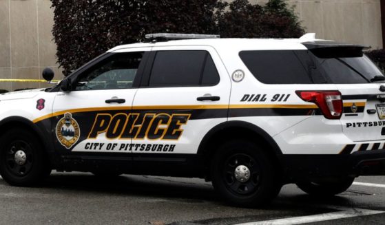 A Pittsburgh Police vehicle is posted near the Tree of Life Synagogue in Pittsburgh, Pennsylvania, on Oct. 29, 2018. Recently, the Pittsburgh Police Department announced that they will only respond to late night emergencies if the incident is in-progress.