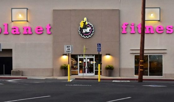 The exterior of a Planet Fitness gym is pictured in Alhambra, California, on May 12, 2020.