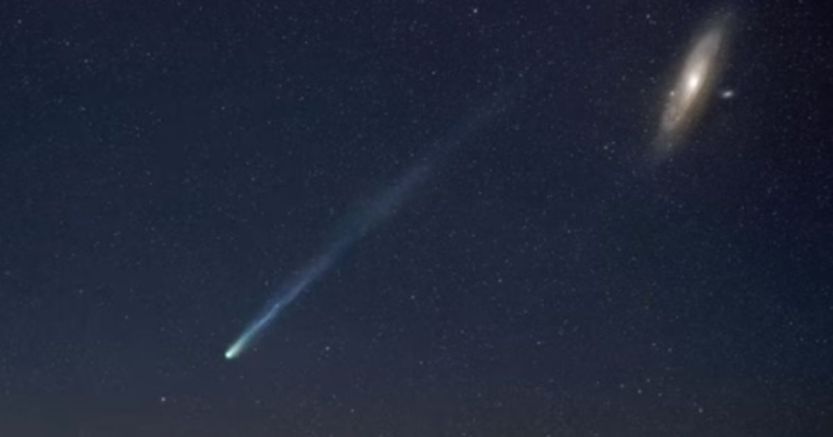 YouTuber Adam Block captured a picture of the Pons-Brooks comet in Tucson, Arizona, on Tuesday.