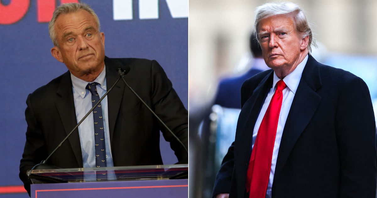 After independent presidential candidate Robert F. Kennedy Jr., left, announced his vice presidential running mate on Tuesday, former President Donald Trump, right, attacked him in a Truth Social post.