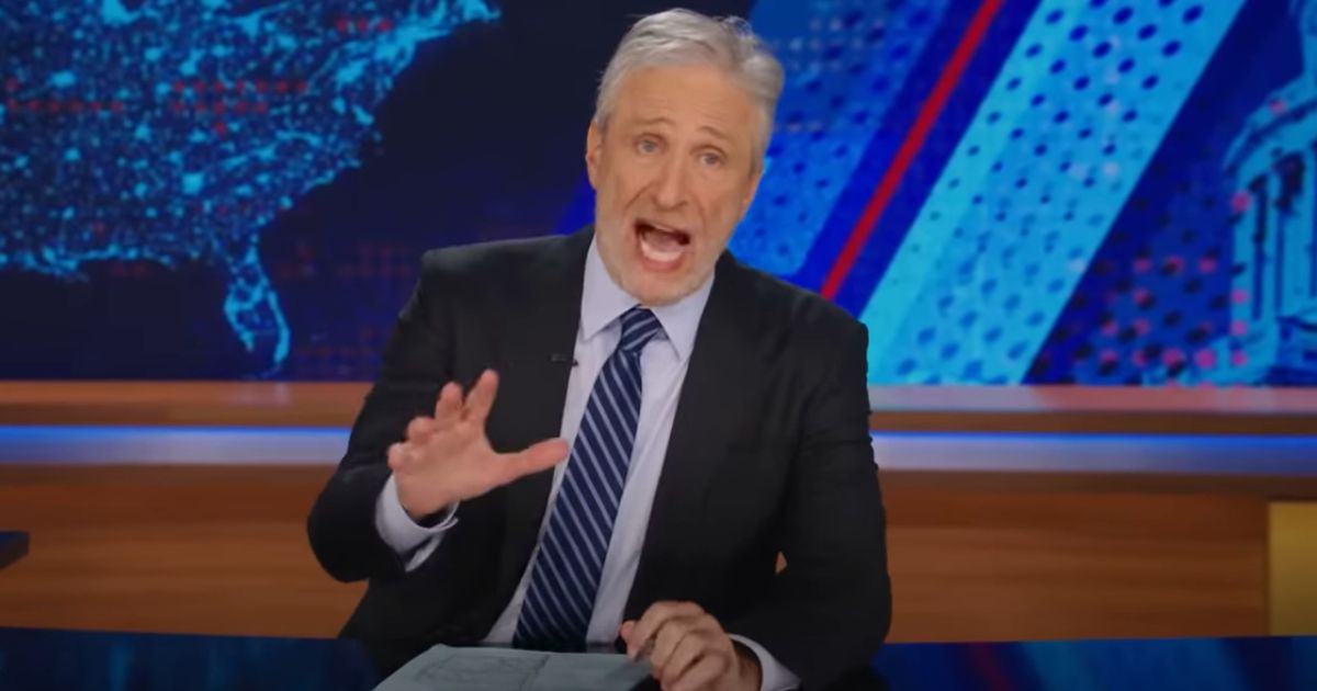 Jon Stewart speaks on Monday's "Daily Show."